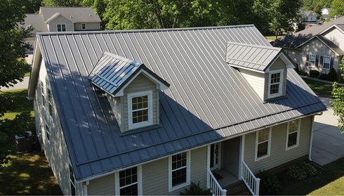 Metal roof replacement option on a residential home