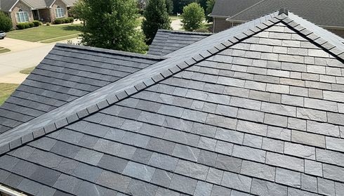 Composite shingle roof on a residential home