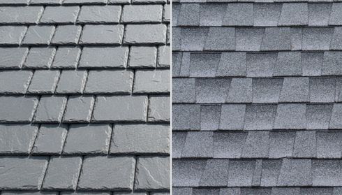 Composite roof shingles compared with asphalt shingles